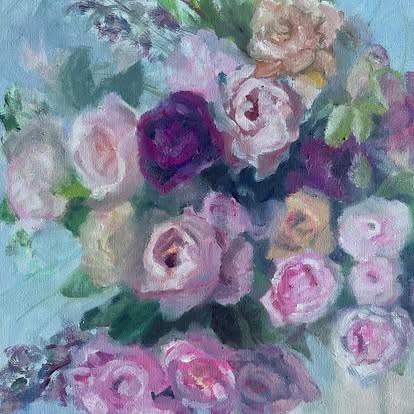 Pink and lilac roses