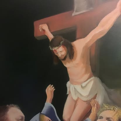 Painting of Christ on the cross